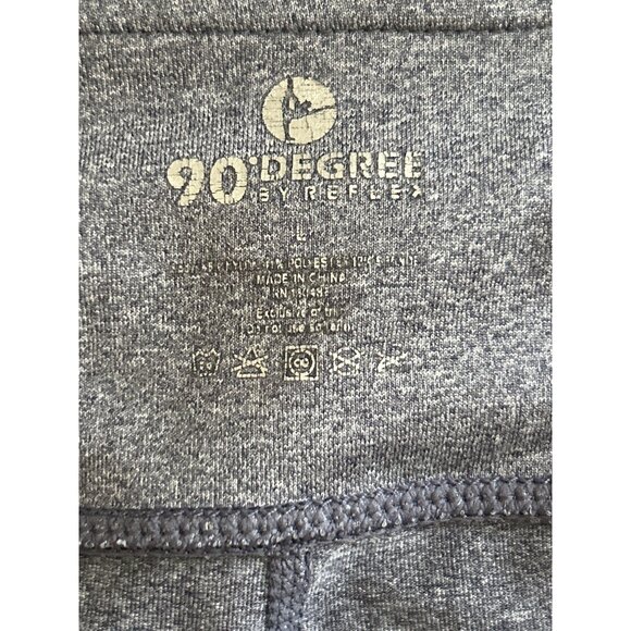 90 Degree By Reflex Womens Active Skort Gray Black Stretchy Activewear Size L - Picture 3 of 7